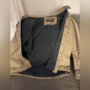 Eddie Bauer Men’s Fleece Lined Button Down Shirt Jacket